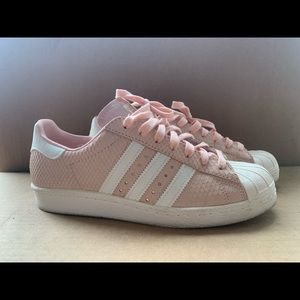 Adidas Superstars - Pink Snakeskin Texture